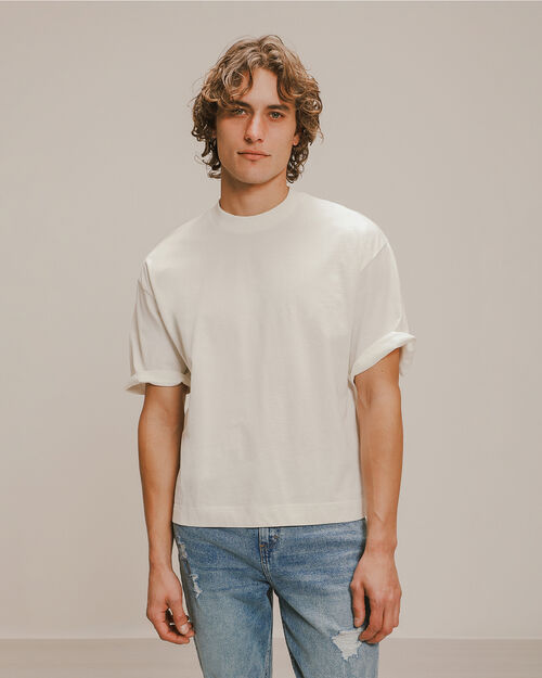 Playera Fit Boxy Blanca